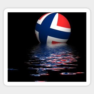 Norwegian Flag rising/setting Sticker